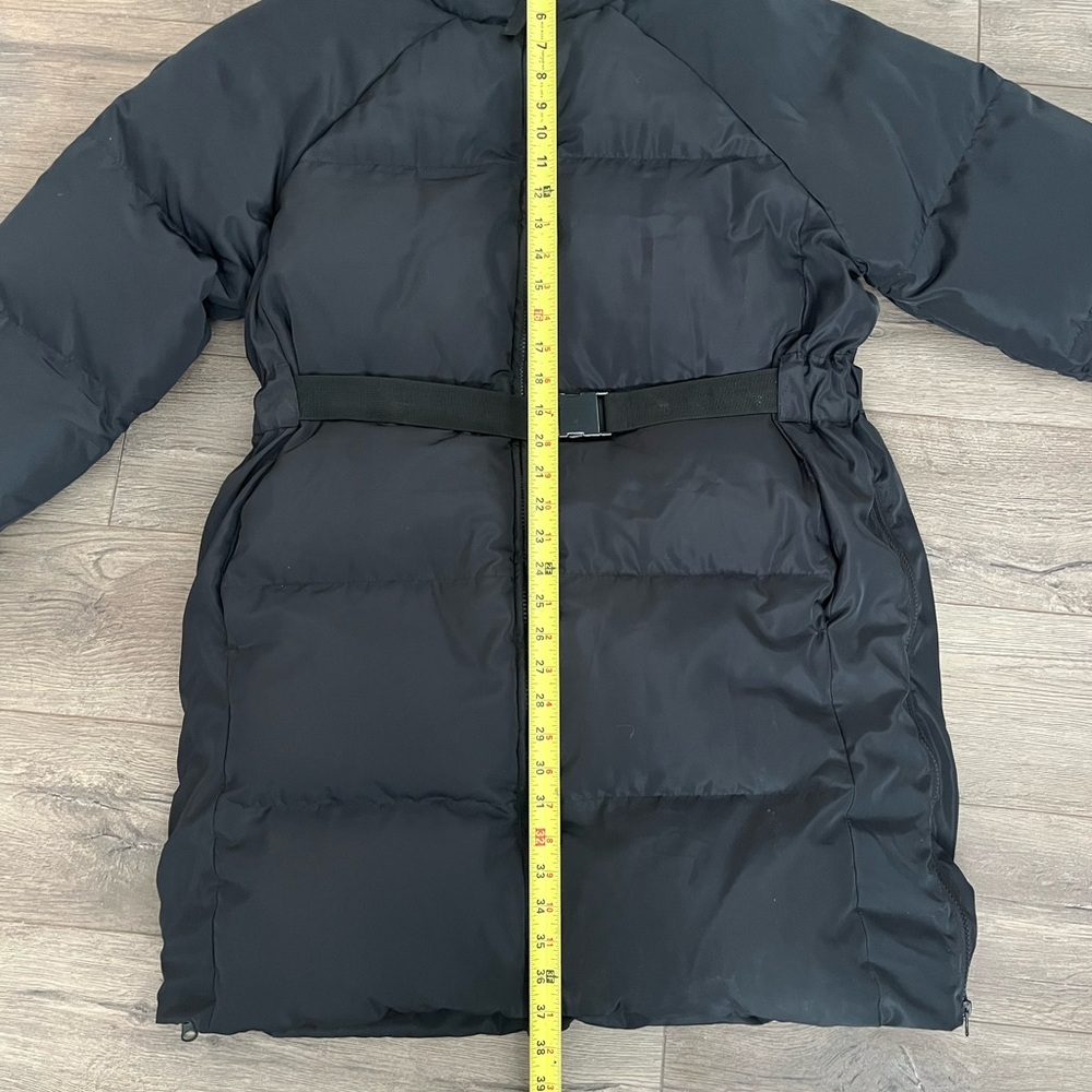 Fabletics Black Long Quilted Puffer Coat - Picture 7 of 7